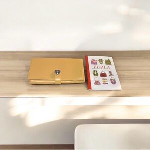 Yellow Clutch with Heart Detail